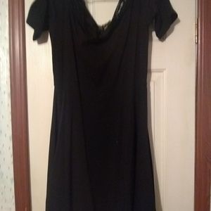 Decree Black  V - Neck Dress